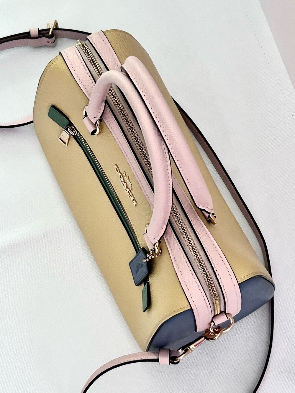 Coach Rowan Colorblock Structured Satchel Crossbody Strap C3428 10.5”x6.25” EUC - Picture 10 of 16